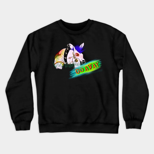 Go Away! T-Shirt Crewneck Sweatshirt by Veronica Cox